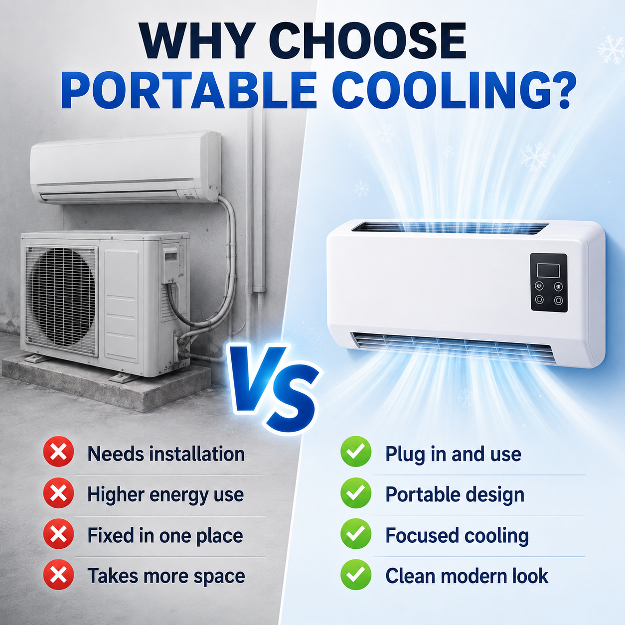 🔥Limited Discount🔥❄️ Portable Compressor Air Conditioner with Wireless Remote Control ⚡