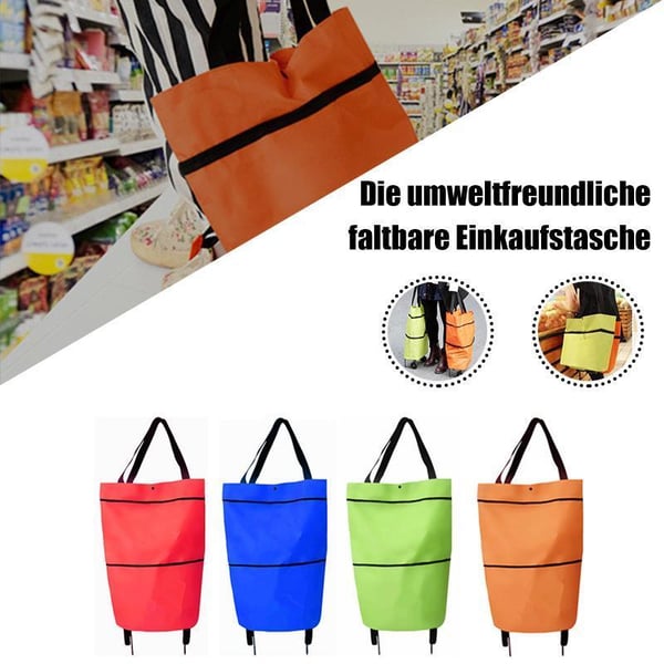 ⏰2-in-1 Foldable Shopping Cart