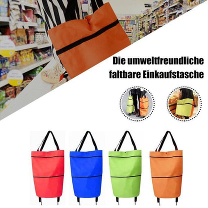 ⏰2-in-1 Foldable Shopping Cart
