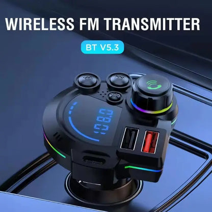 📻🚗 Universal Dual-Port Car FM Bluetooth Transmitter – Wireless Music, Hands-Free Calling & Dual USB Charger 🔌