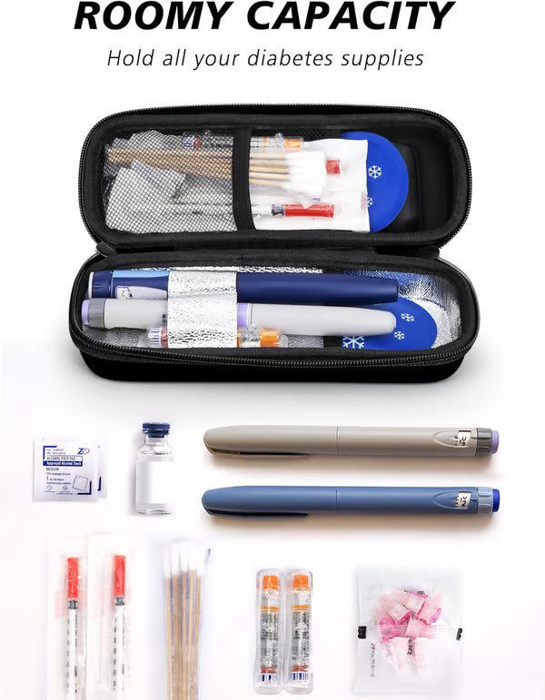 💉 Insulin Cooler Travel Case - Portable Medication Organizer with Temp Display 🌡️