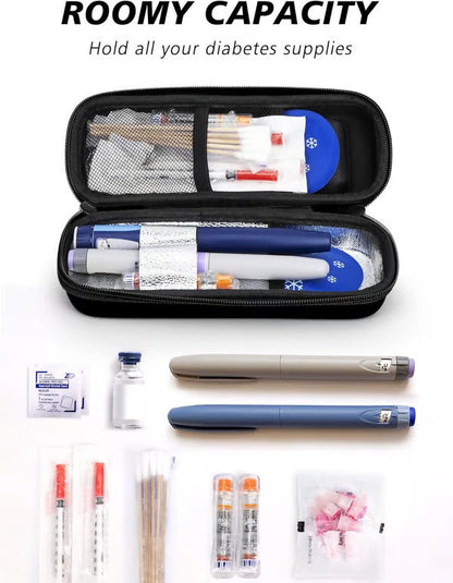 💉 Insulin Cooler Travel Case - Portable Medication Organizer with Temp Display 🌡️