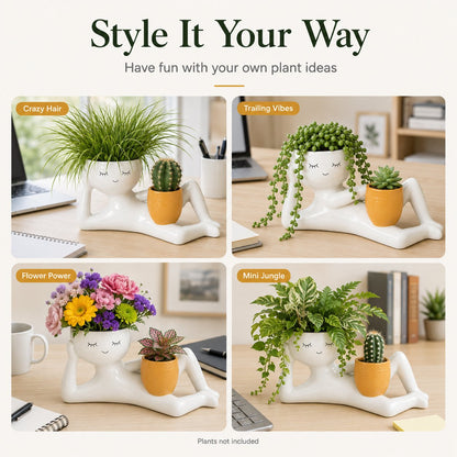 🌱Funny Desk Plant Planter – Fun Desk Decoration with Personality