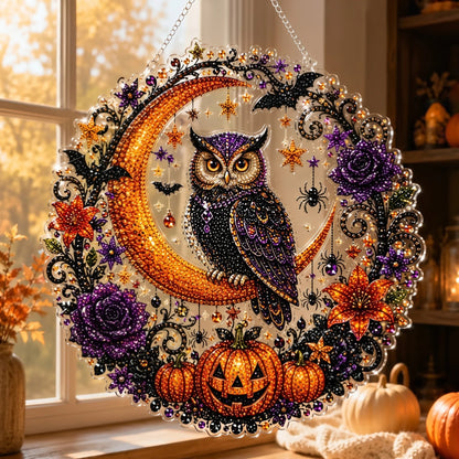 🎃 DIY Halloween Diamond Art Ornament | Sparkling Hanging Decor ✨
