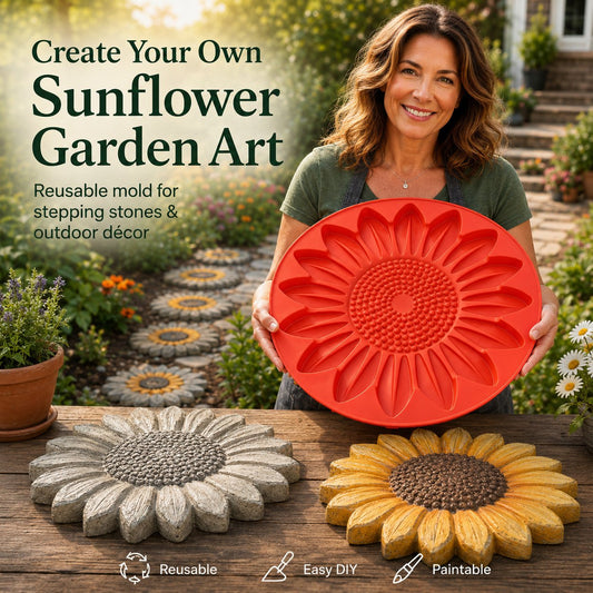 💥 LAST DAY 50% OFF - 🌻 Reusable Sunflower Stepping Stone Mold