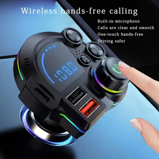 📻🚗 Universal Dual-Port Car FM Bluetooth Transmitter – Wireless Music, Hands-Free Calling & Dual USB Charger 🔌