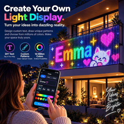 ✨ Smart 400 LED Curtain Lights – Custom Animations, Music Sync & App Control