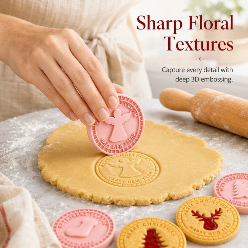 🔥HOT SALE 49% OFF🎄 Festive 3D Christmas Cookie Stamp and Baking Mold 🍪