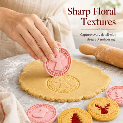 🔥HOT SALE 49% OFF🎄 Festive 3D Christmas Cookie Stamp and Baking Mold 🍪