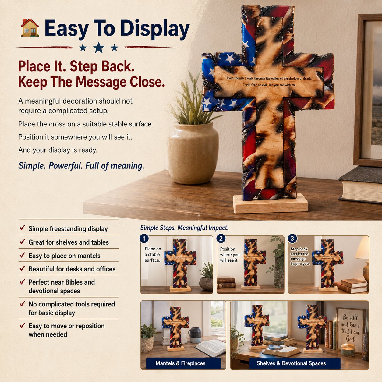 🇺🇸 Faith Over Fear American Cross-Buy 2 Get Free Shipping