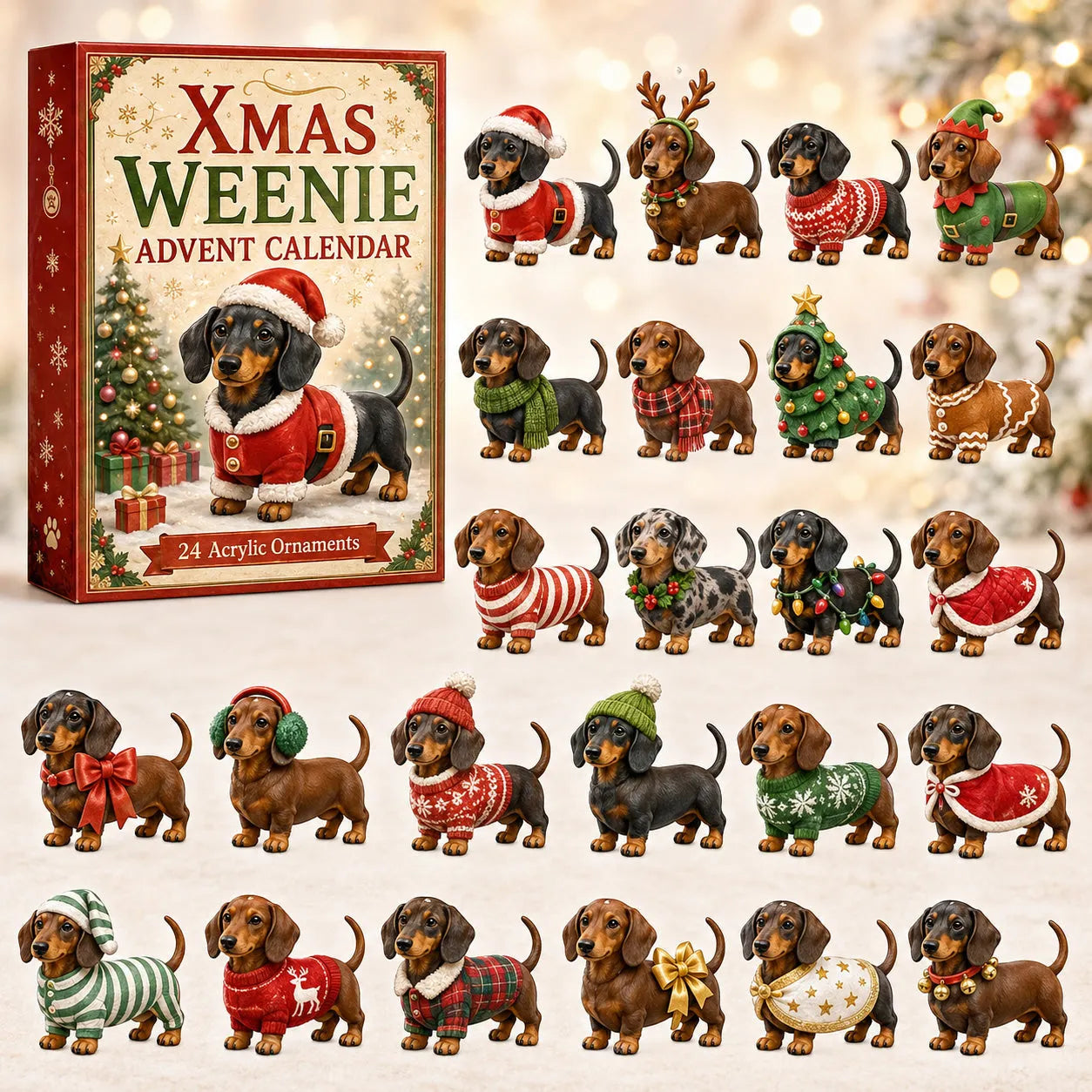 🐶🎄 24 Tiny Dachshunds. One Very Merry Christmas.
