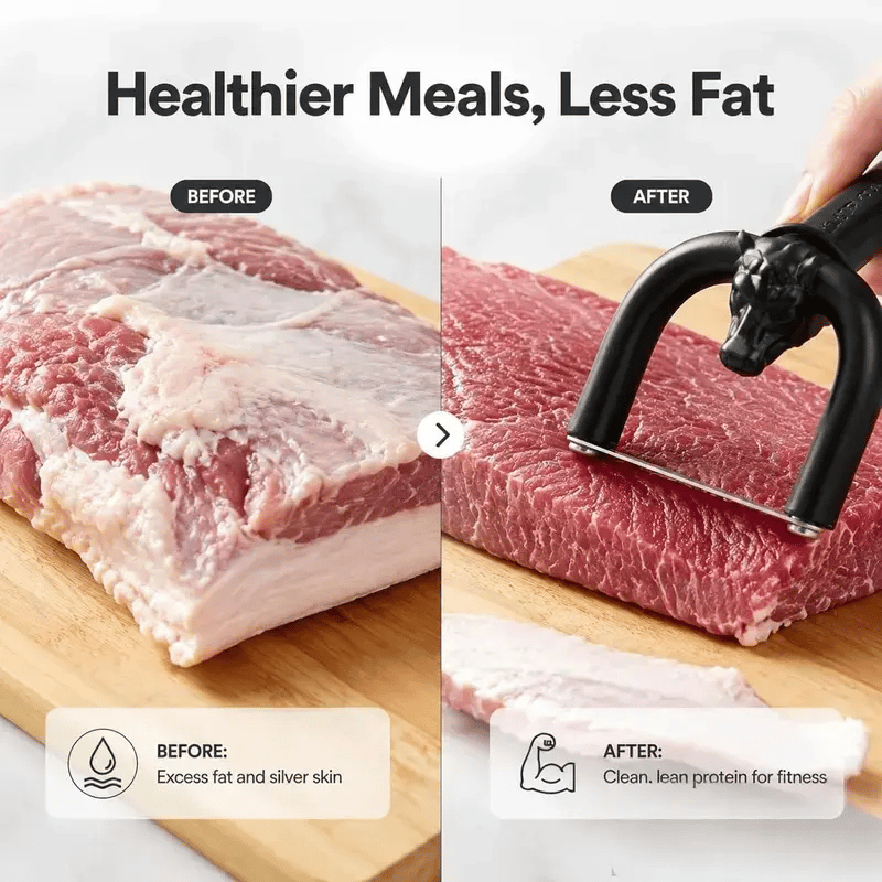 🥩 Precision Meat Fat Trimmer – Ergonomic Stainless Steel Meat Trimming Tool 🔪