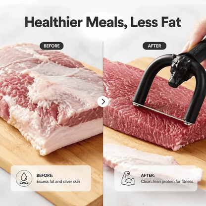 🥩 Precision Meat Fat Trimmer – Ergonomic Stainless Steel Meat Trimming Tool 🔪