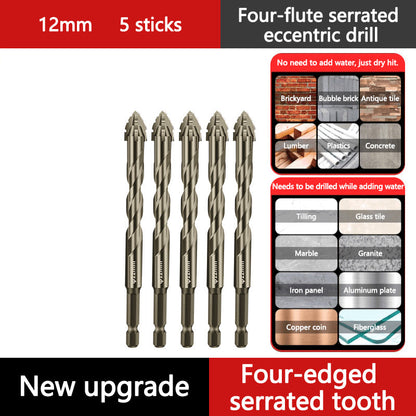 🔥 4PCS Eccentric Spiral Drill Bit Set – Deep Hole Drilling for Wood, Metal & Concrete ⚙️