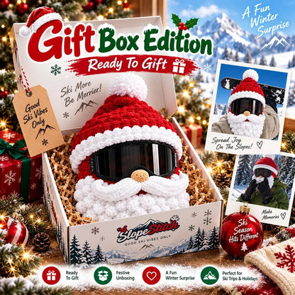 🎿 Festive 3D Christmas Knitted Full-Face Ski Mask with Goggle-Compatible Opening ❄️