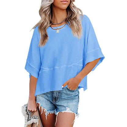 ✨ Women’s Oversized Batwing Sleeve Tee – Effortless Chic & Flowy Fit