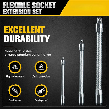 🚗50% OFF TODAY🔧 Flexible Shaft Socket Tool for Tight Spaces⚡Bends Twists & Reaches Anywhere