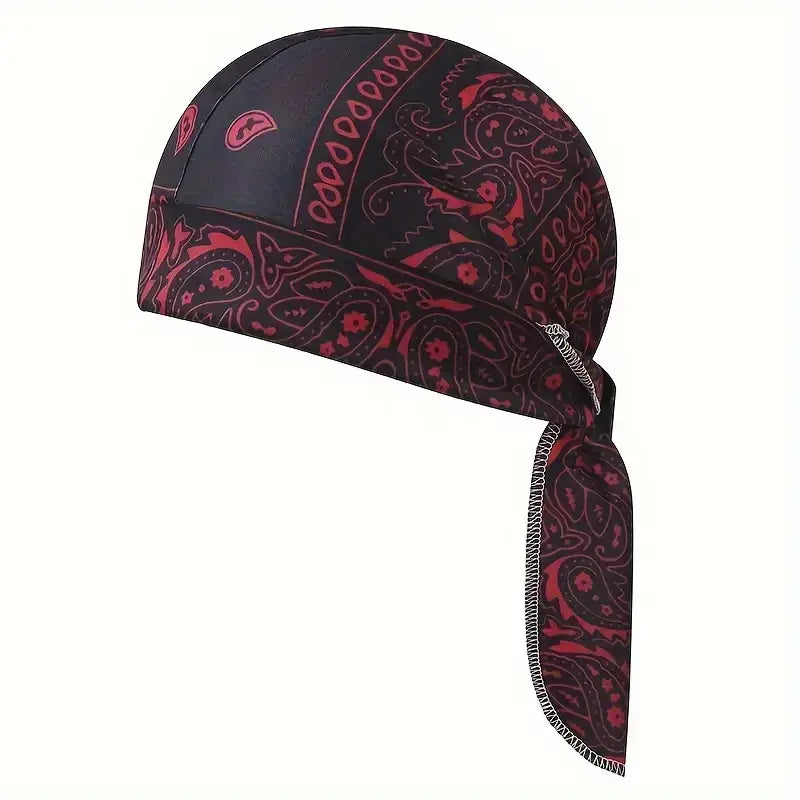 Cooling Headscarf and Helmet Set, Motorcycle Pirate-Style Headscarf Helmet Liner, Stretchy and Snug Fit