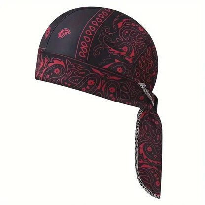 Cooling Headscarf and Helmet Set, Motorcycle Pirate-Style Headscarf Helmet Liner, Stretchy and Snug Fit