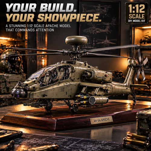 🔥Limited-Time 49% OFF🚁Apache Attack Helicopter Model Kit – Build Your Own Military Aviation Legend