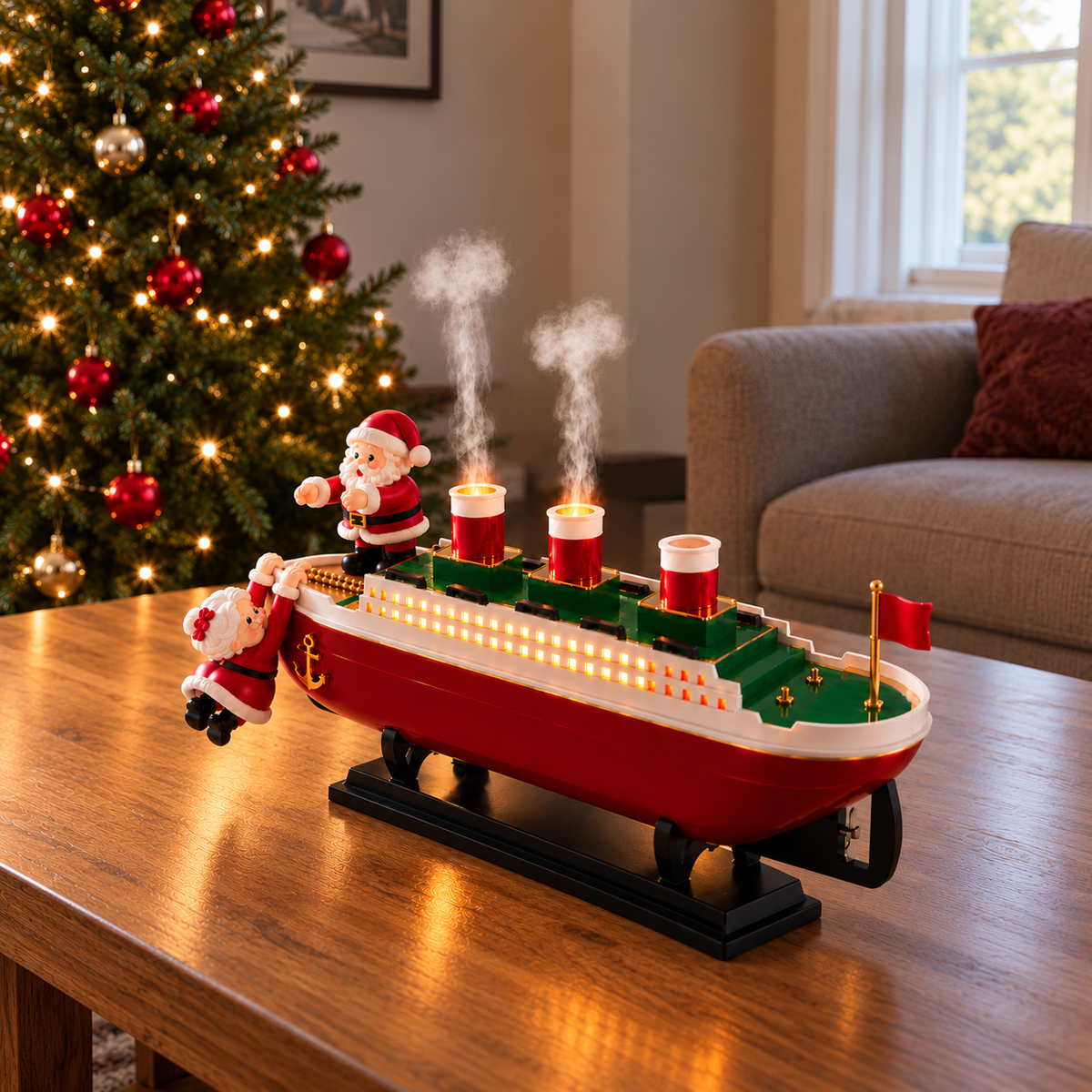 🎄 Christmas Magic Ship Humidifier ✨ A Little Ship Full of Christmas Wonder