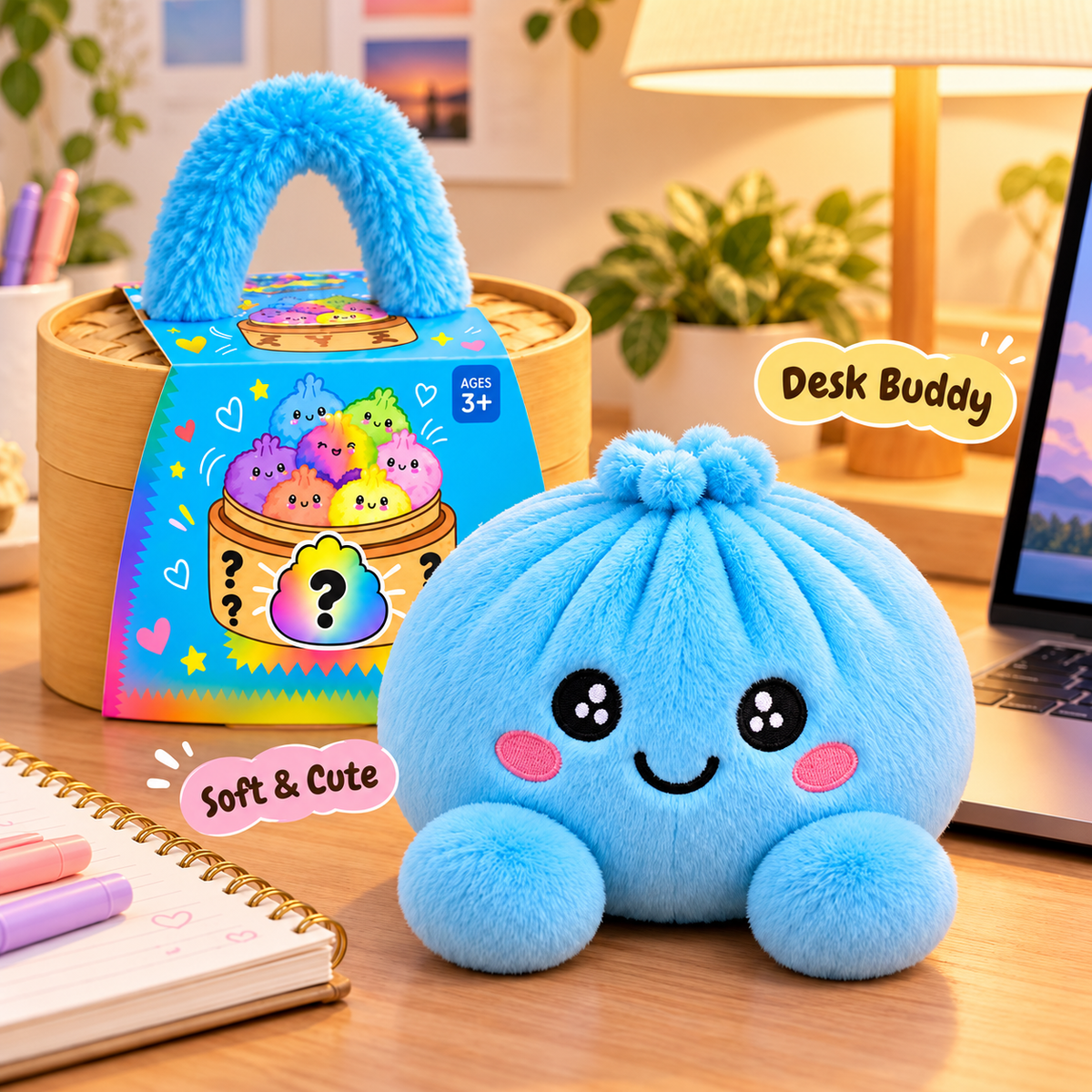 🥟 Mystery Dumpling Squishy – Pop the Lid & Meet Your Surprise Plush 🌈