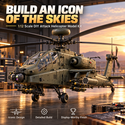 🔥Limited-Time 49% OFF🚁Apache Attack Helicopter Model Kit – Build Your Own Military Aviation Legend