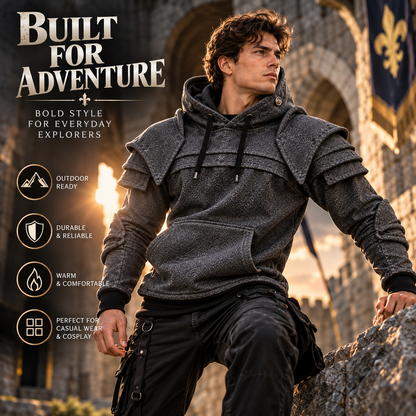 ⚔️ Armored Knight Hoodie - Medieval Cosplay Streetwear Pullover 🛡️