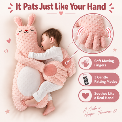 💗 Long-Arm Patting Plush Companion – 3 Gentle Modes & Remote Control