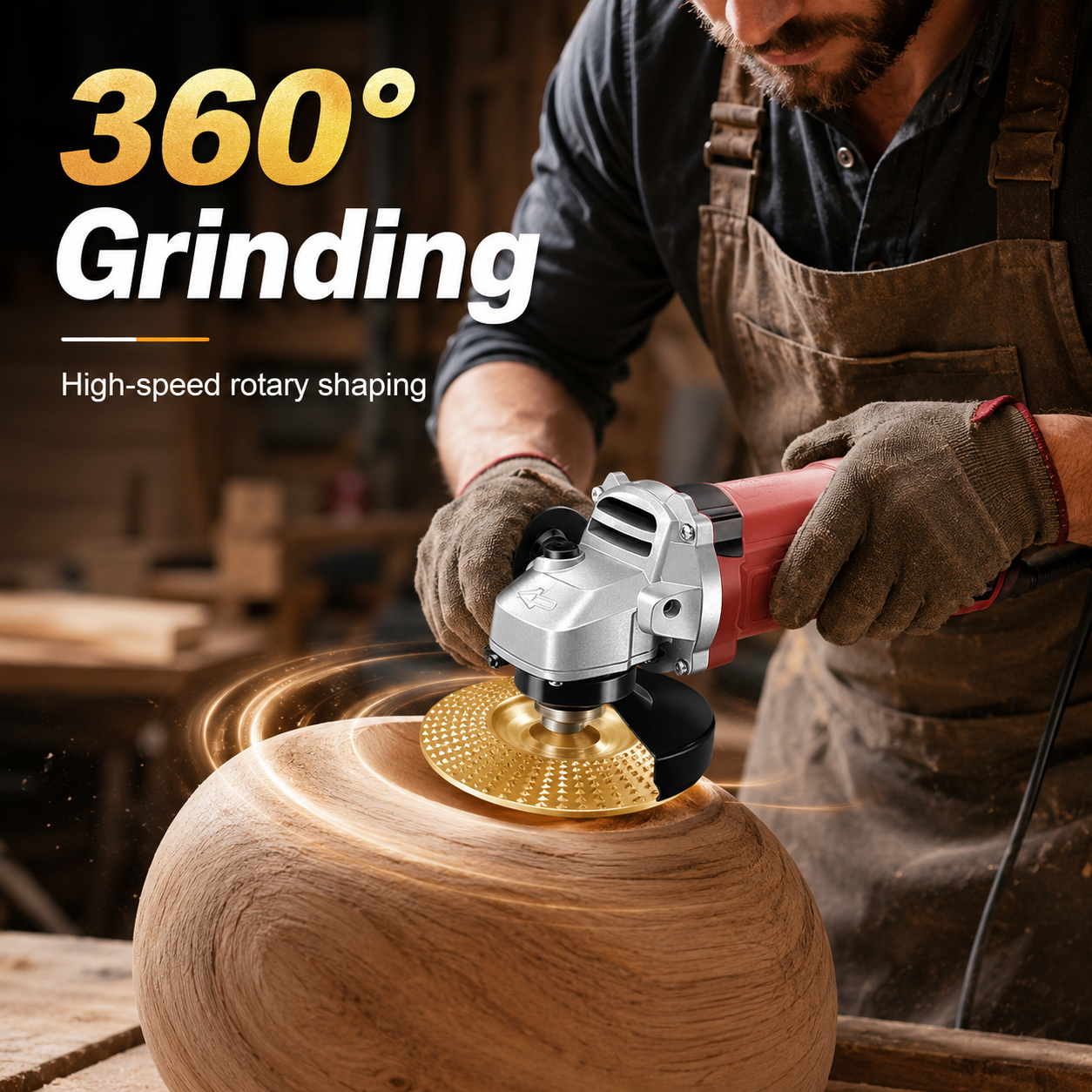 🪵 Wood Grinding Wheel – Stop Sanding by Hand & Carve Like a Pro! 🔥