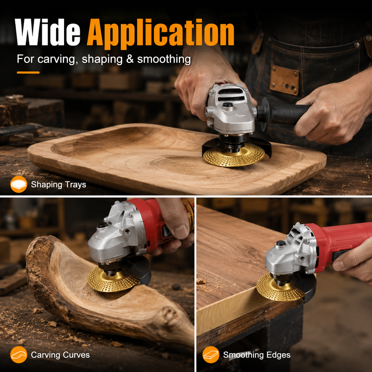 🪵 Wood Grinding Wheel – Stop Sanding by Hand & Carve Like a Pro! 🔥
