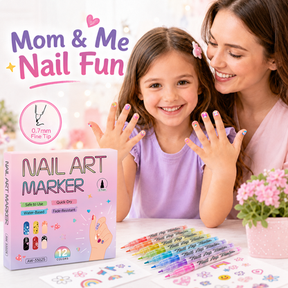 🔥 50K+ Sold! 12-Color Nail Art Pens Set – Ultra-Fine DIY Manicure Paint Pens
