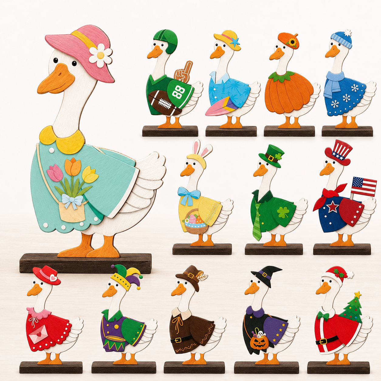 🔥LAST DAY 55% OFF 🔥 Interchangeable Animal Wooden Decor Set