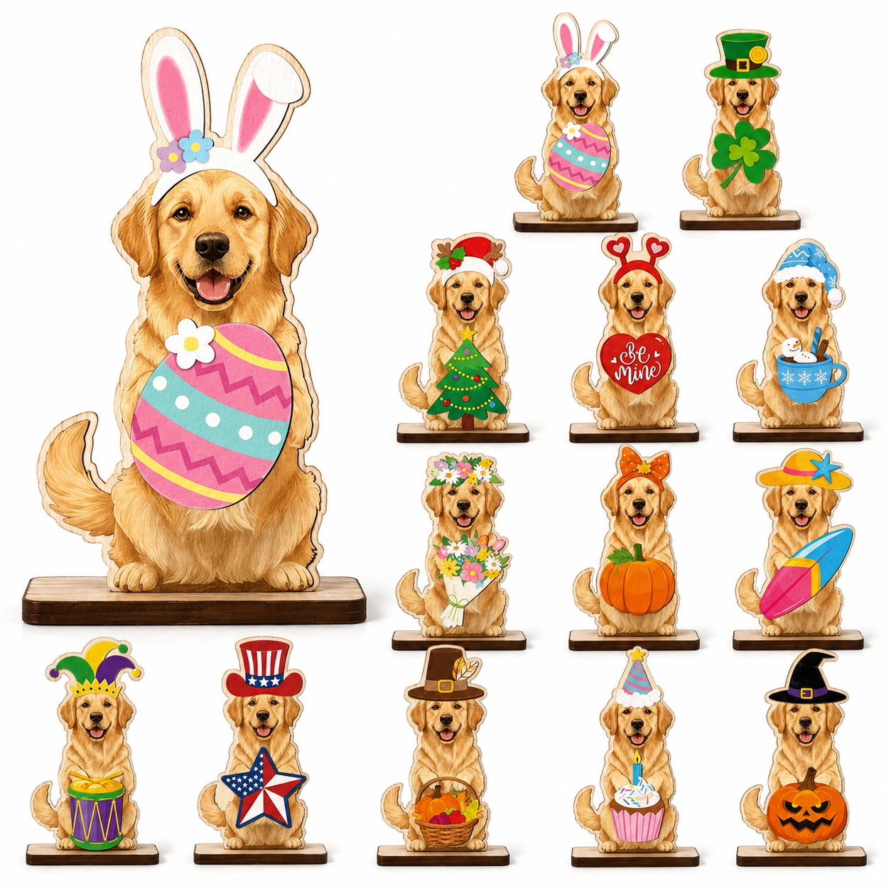 🔥LAST DAY 55% OFF 🔥 Interchangeable Animal Wooden Decor Set