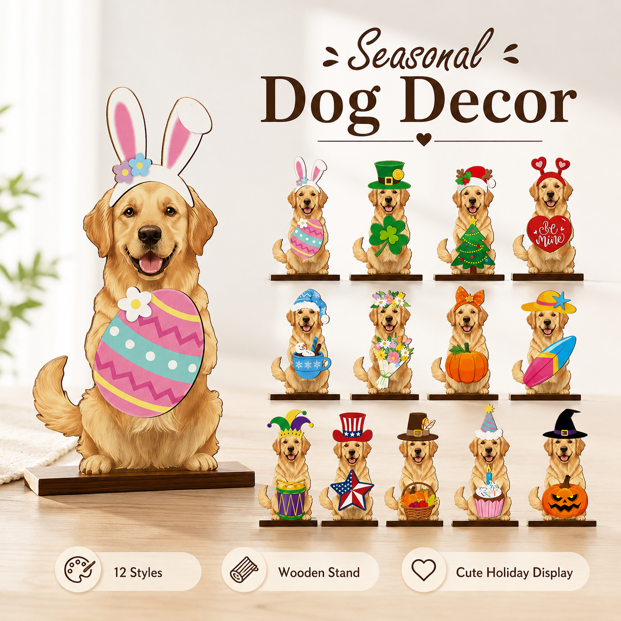 🔥LAST DAY 55% OFF 🔥 Interchangeable Animal Wooden Decor Set