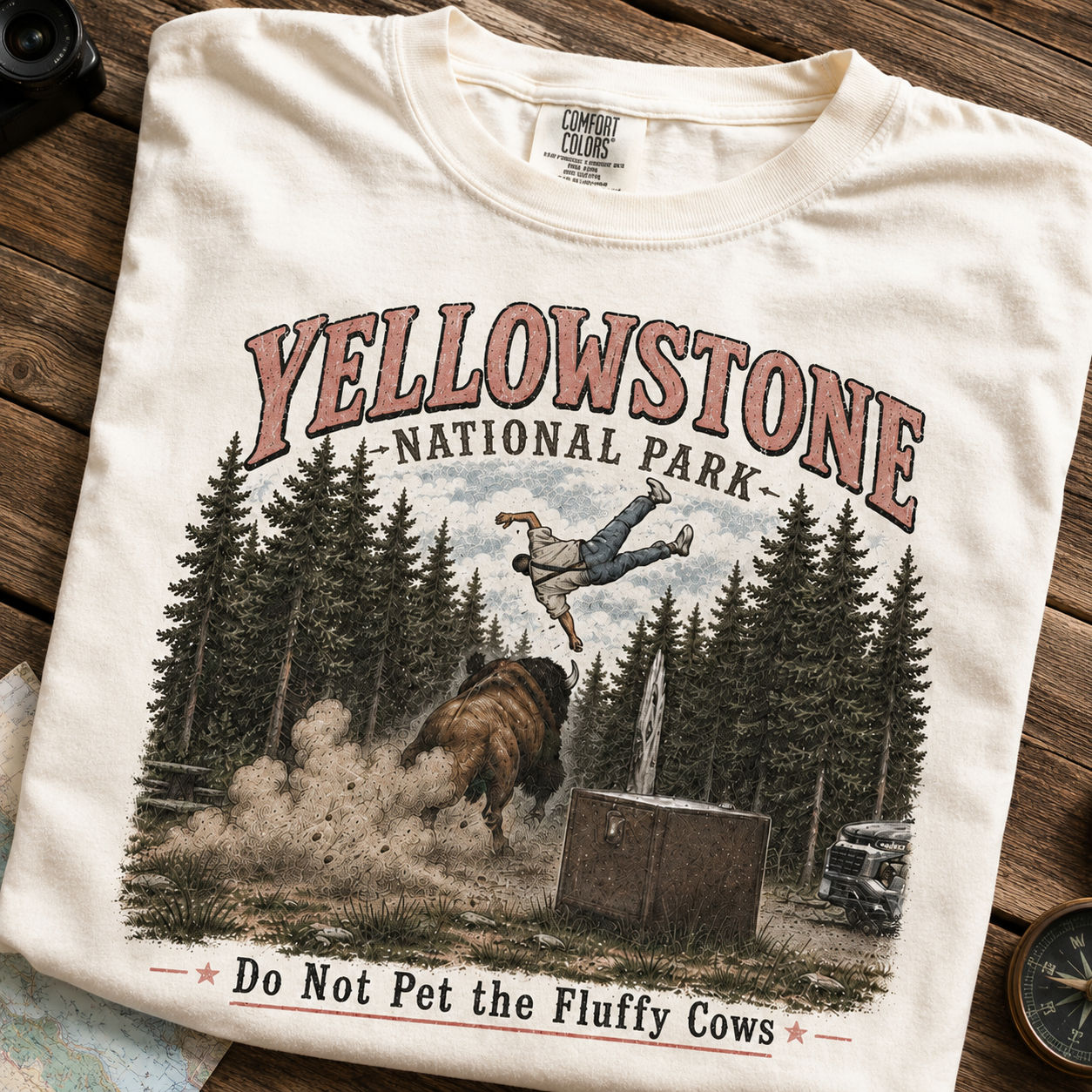 Do Not Pet the Fluffy Cows Unisex Cotton T-Shirt – Vintage Yellowstone Graphic Tee
