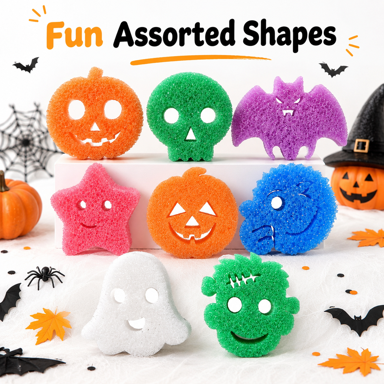 🔥SPOOKY SALE 49% OFF🎃 8-Pack Halloween Kitchen Sponges
