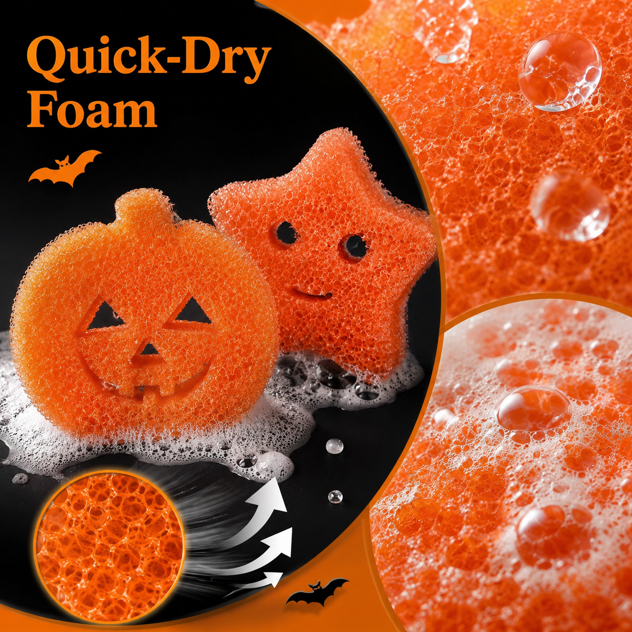 🔥SPOOKY SALE 49% OFF🎃 8-Pack Halloween Kitchen Sponges