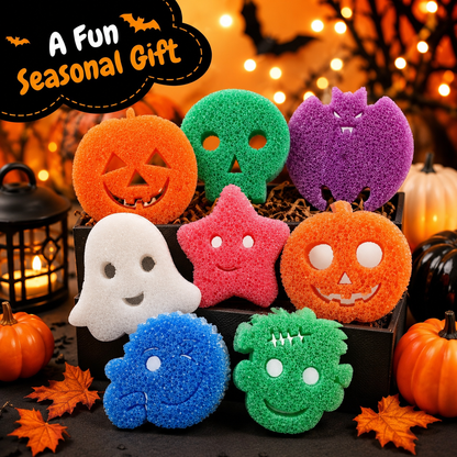 🔥SPOOKY SALE 49% OFF🎃 8-Pack Halloween Kitchen Sponges