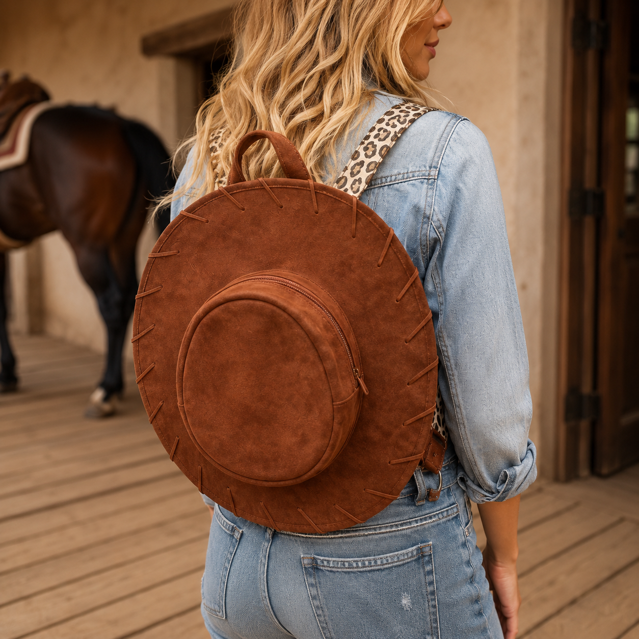 🔥🤠 Last Day 50% OFF – Western Cowboy Hat Backpack