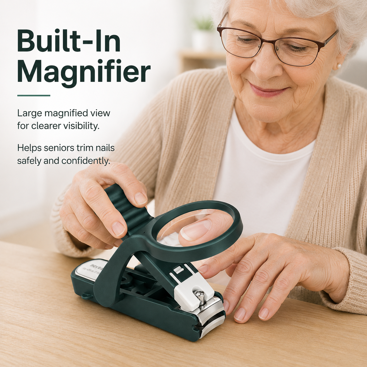 🔥 50% OFF TODAY🔍 3PCS  Magnifying Glass Nail Clippers for Seniors