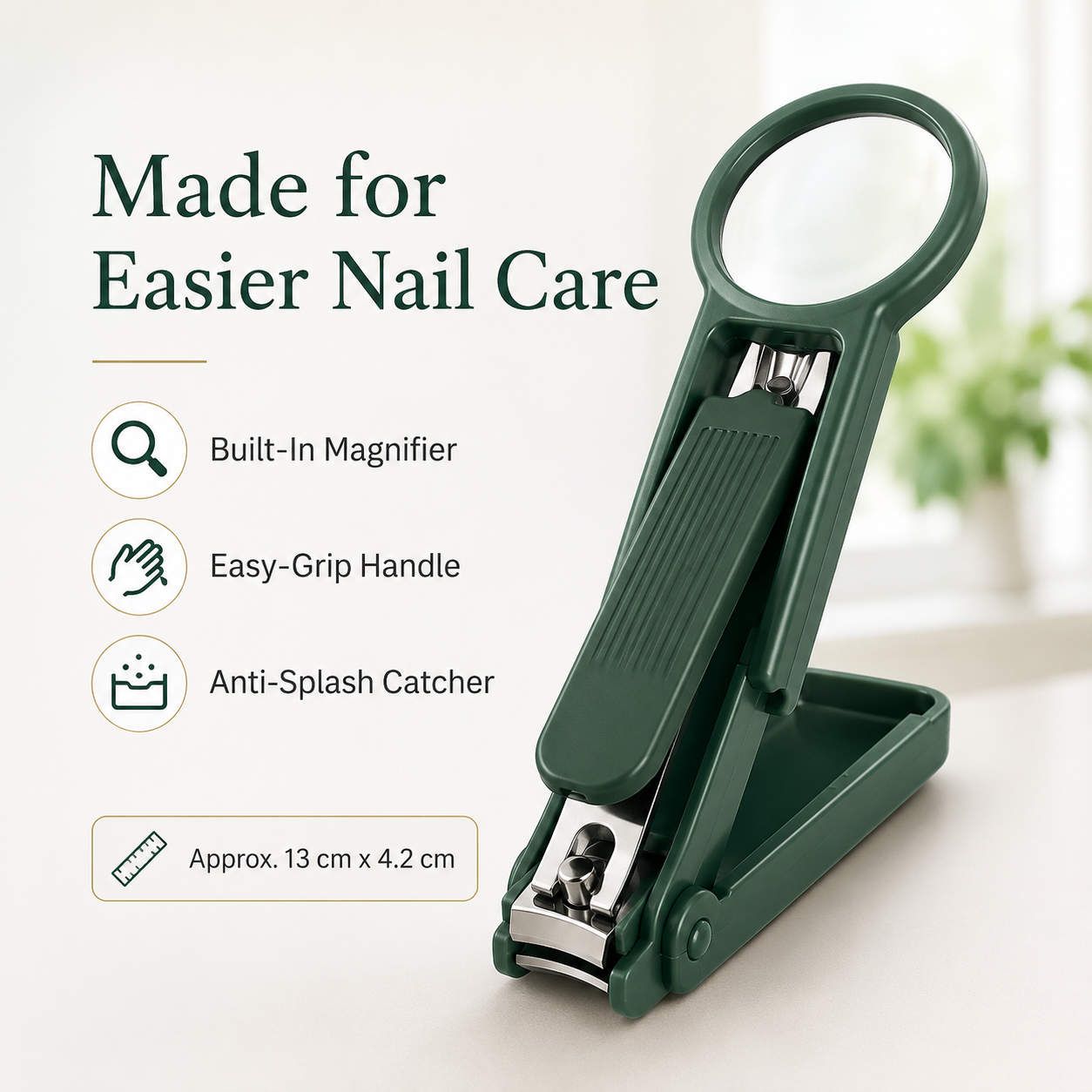 🔥 50% OFF TODAY🔍 3PCS  Magnifying Glass Nail Clippers for Seniors