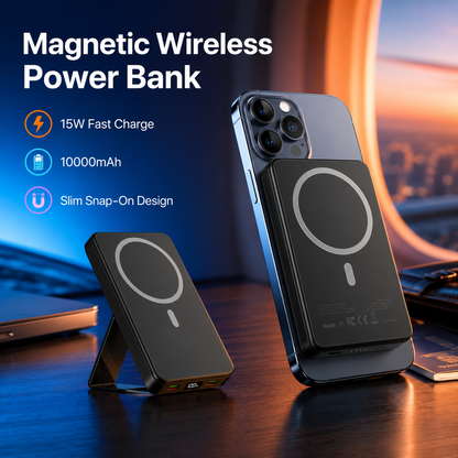 ⚡50% OFF TODAY🔋 Magnetic Wireless Power Bank – Slim Snap-On Charger
