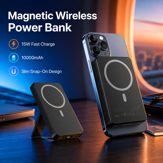 ⚡50% OFF TODAY🔋 Magnetic Wireless Power Bank – Slim Snap-On Charger