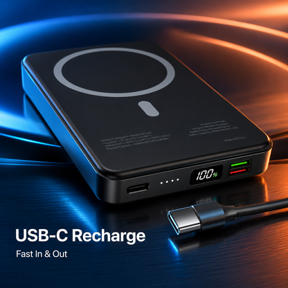 ⚡50% OFF TODAY🔋 Magnetic Wireless Power Bank – Slim Snap-On Charger
