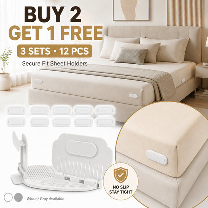 🔥 HOT SALE 55% OFF😴Secure Fit Sheet Holders – Wrinkle-Free, Slip-Free Bed
