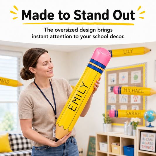 🔥 50K+ Sold! 12-Piece Giant Inflatable Pencil Set – Back-to-School Classroom Decor