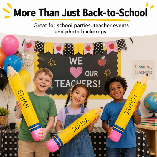 📢 55% OFF ENDS TODAY 💥 ✏️ 12Pcs Giant Inflatable Pencils (27"/44") | Back to School Decor 🎈
