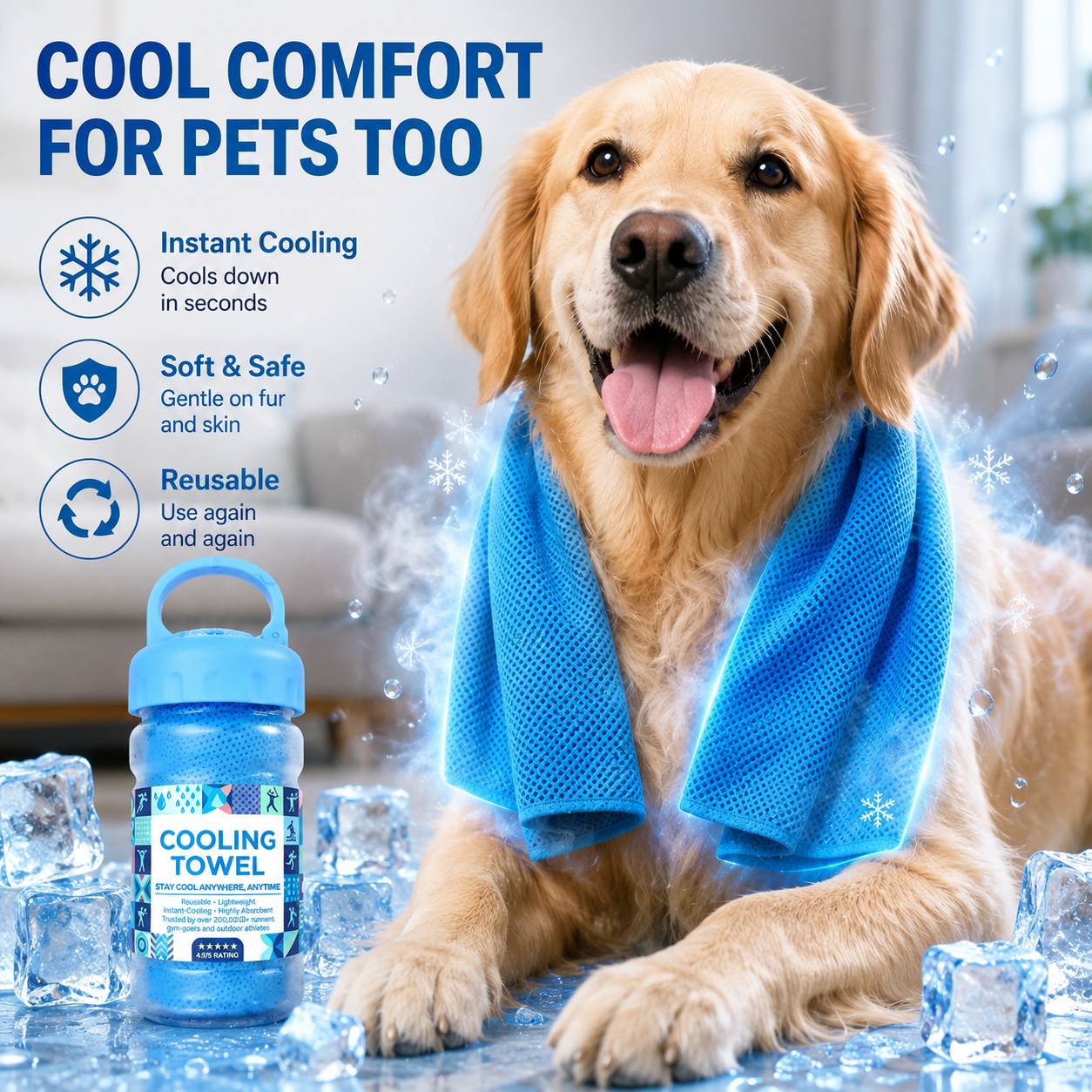 🔥BUY 1 GET 1 FREE❄️ Instant Cooling Towel 💦Stay Cool Anytime, Anywhere