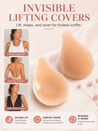 ✨ Reusable Silicone Lifting Covers – Invisible Natural Lift for Braless Outfits 💃